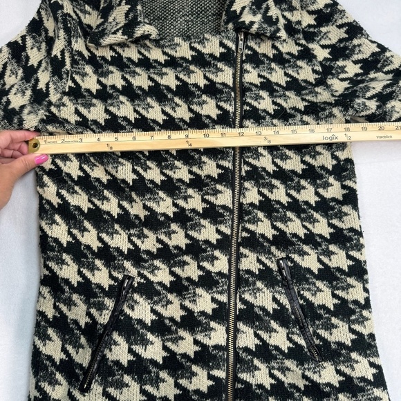 English Rose Coat Womens Size Medium Houndstooth Zipper - Picture 5 of 10